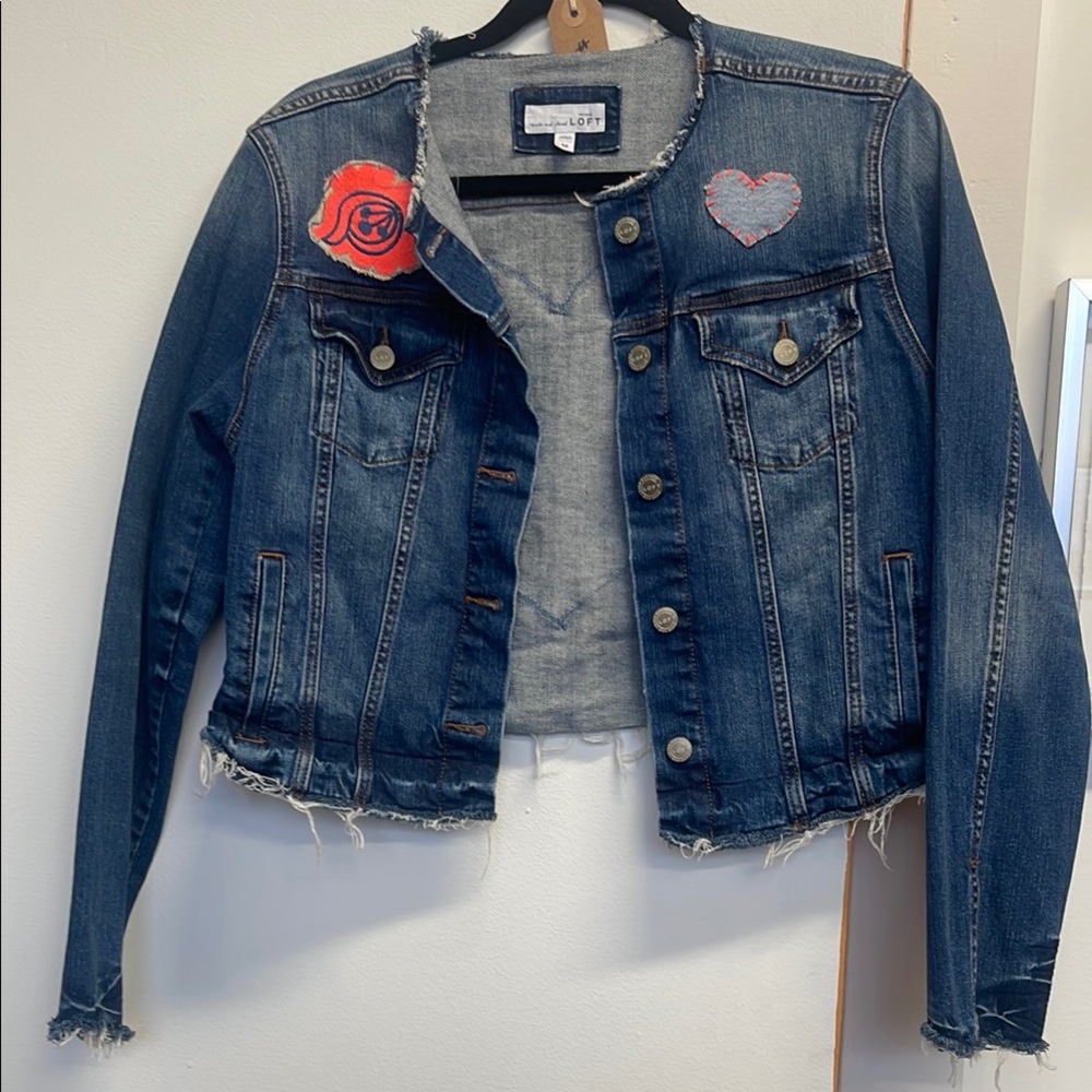 Upcycled boho Luxxe quilt patched Women's Denim Jacket
